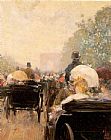 Childe Hassam Canvas Paintings - Carriage Parade